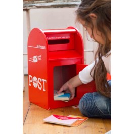 Iconic Wooden Post Box with Letters